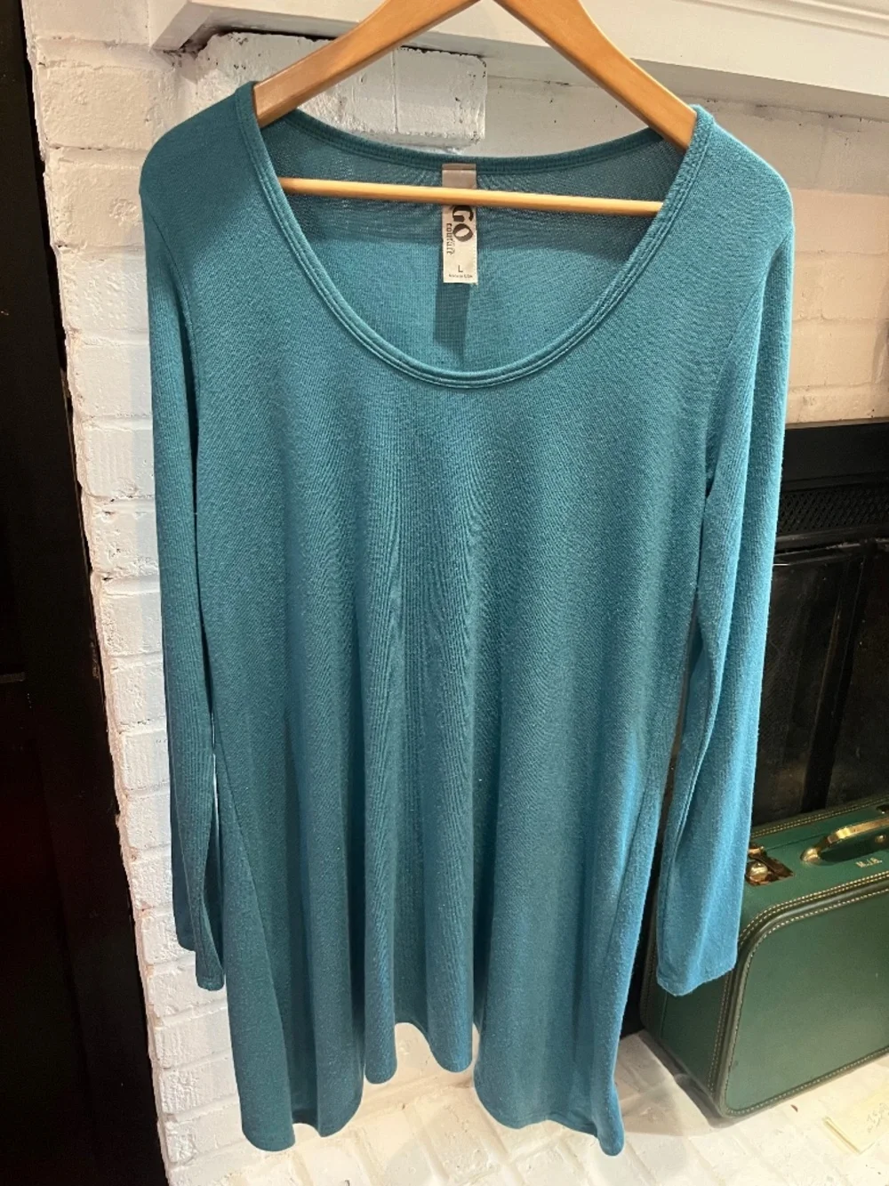 GO Couture: Comfy Top | Size Large | Light Teal - Picture 1 of 5